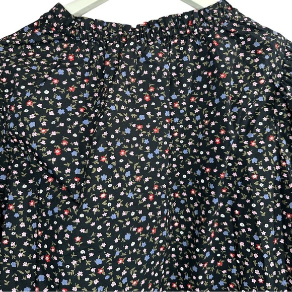 Levi's Lena Ruffled Cotton Crewneck Floral Blouse Size XL NWT - Picture 4 of 12